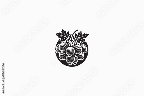 A Gooseberry Fruit vector silhouette image Made by adobe illustrator..eps