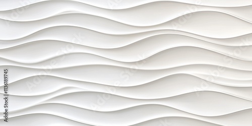 Fototapeta Naklejka Na Ścianę i Meble -  Abstract White Wave Pattern Seamless Texture Background