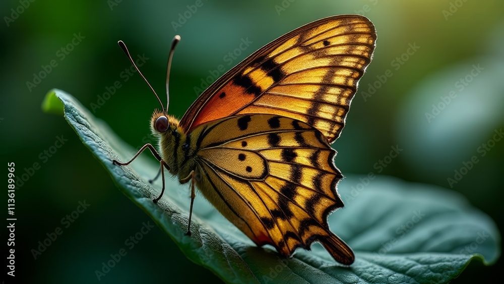 Fototapeta premium Close-Up of Butterfly Wing Surface Texture and Pattern