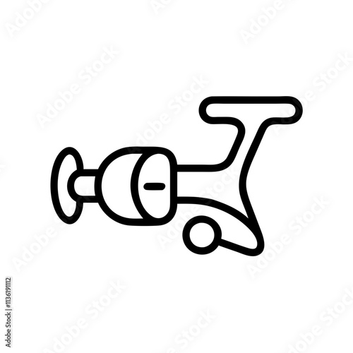Fishing reel icon concept design for fishing equipment