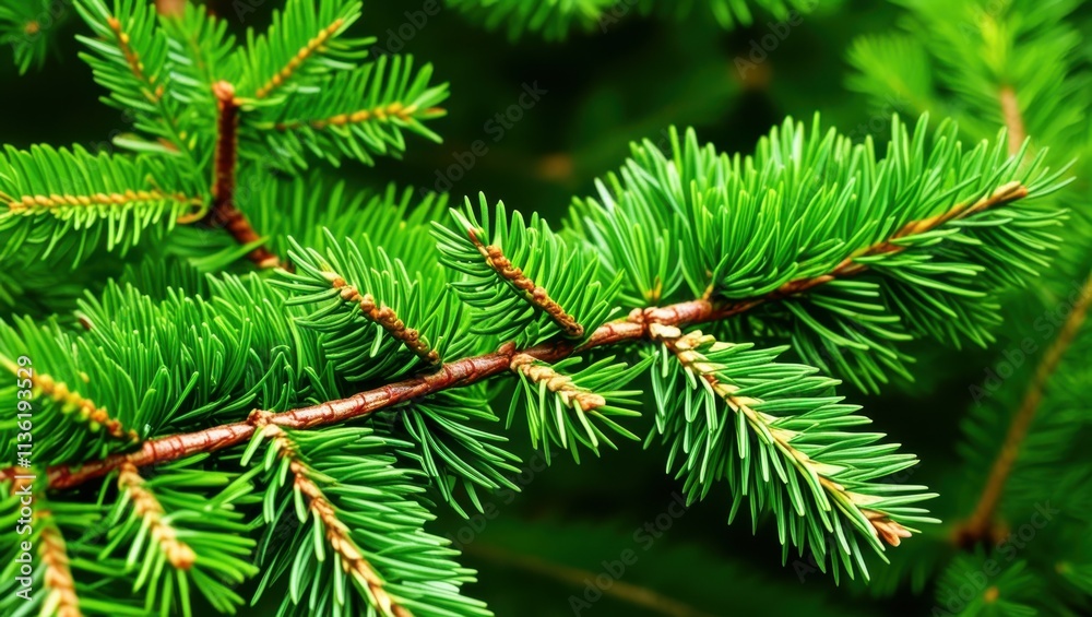 Vibrant green fir tree branches, macro photography, sharp needles, radial pattern, forest detail, natural symmetry, evergreen foliage, botanical close-up, lush texture, coniferous plant, fresh pine ne Vibrant green fir tree branches, macro photography, sharp needles, radial pattern, forest detail, natural symmetry, evergreen foliage, botanical close-up, lush texture, coniferous plant, fresh pine ne