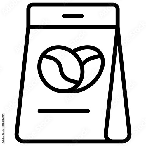 Line icon Coffee Bag vector coffee barista cafe