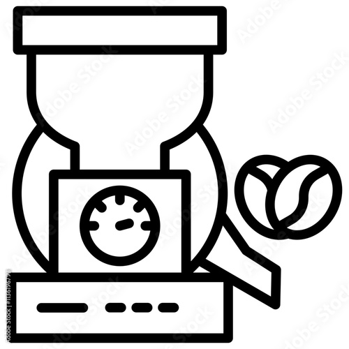 Line icon Coffee Roasting vector coffee barista cafe