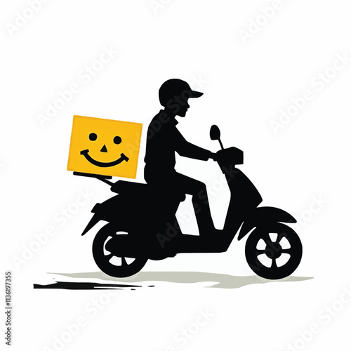 Fast online delivery service by motor scooter