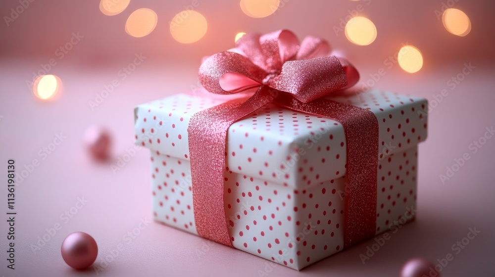 Gift box with ribbon on blur background. Perfect for gifting, Valentines Day, celebrations, birthdays, or special occasions. Gift box with ribbon on blur background. Perfect for gifting, Valentines Day, celebrations, birthdays, or special occasions.