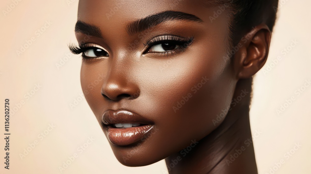 Fototapeta premium Stunning Portrait of a Woman with Flawless Skin