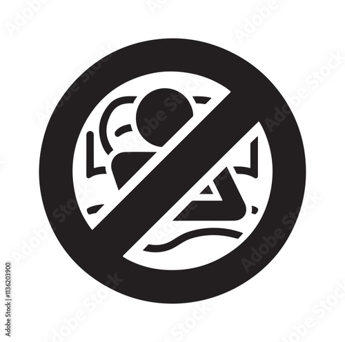 do not disturb sign icon silhouette vector illustration