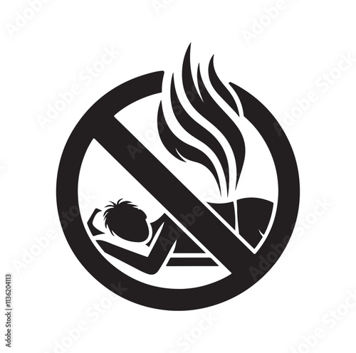 do not disturb sign icon silhouette vector illustration