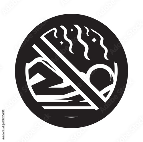 do not disturb sign icon silhouette vector illustration