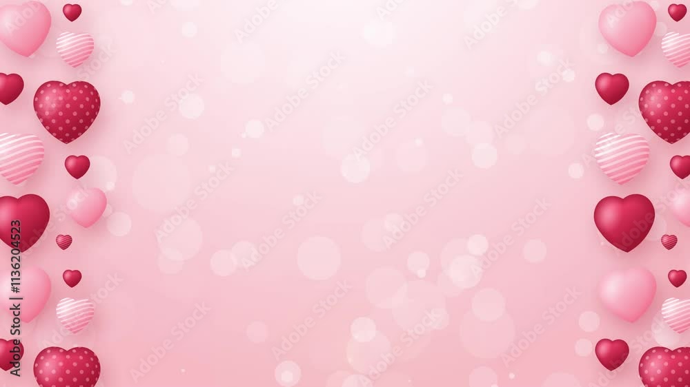 Heart Shaped Floating Animated Background. Heart Shaped Floating Animated Background.