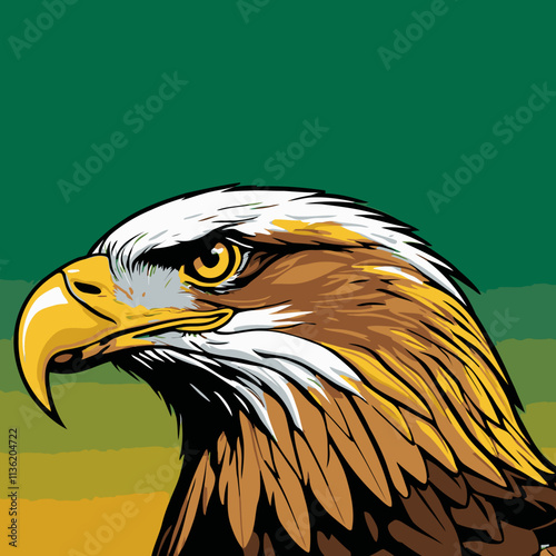 eagle head vector art for graphic design needs  photo