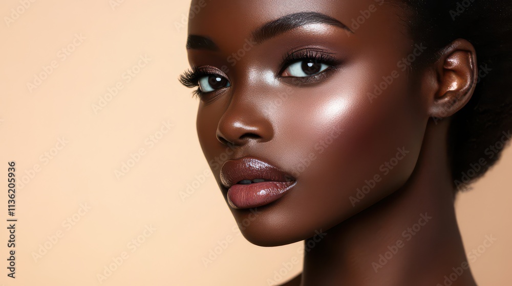 Elegant Close-Up Portrait of a Woman Elegant Close-Up Portrait of a Woman