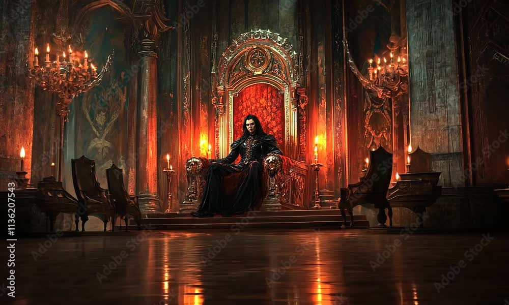 Dark Queen on her Throne: A Gothic Fantasy Portrait Dark Queen on her Throne: A Gothic Fantasy Portrait