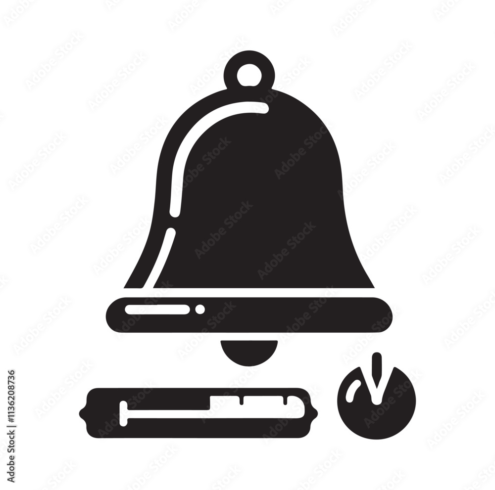 school bell silhouette vector illustration school bell silhouette vector illustration