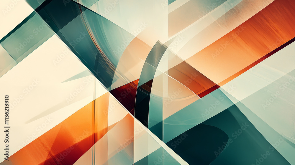 Obraz premium A minimalist computer graphics artwork, featuring clean lines and abstract shapes in a modern digital composition