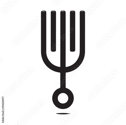 Tuning Fork silhouette vector illustration