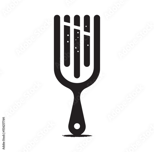 Tuning Fork silhouette vector illustration