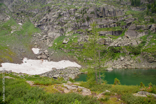Karakol lakes, lake number two. Altai Republic, Russia photo