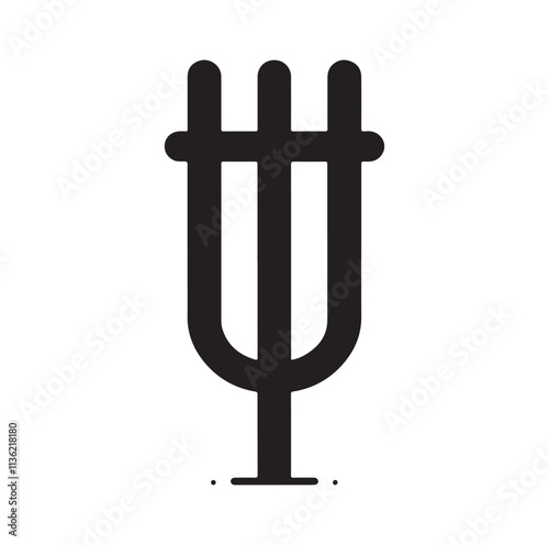 Tuning Fork silhouette vector illustration