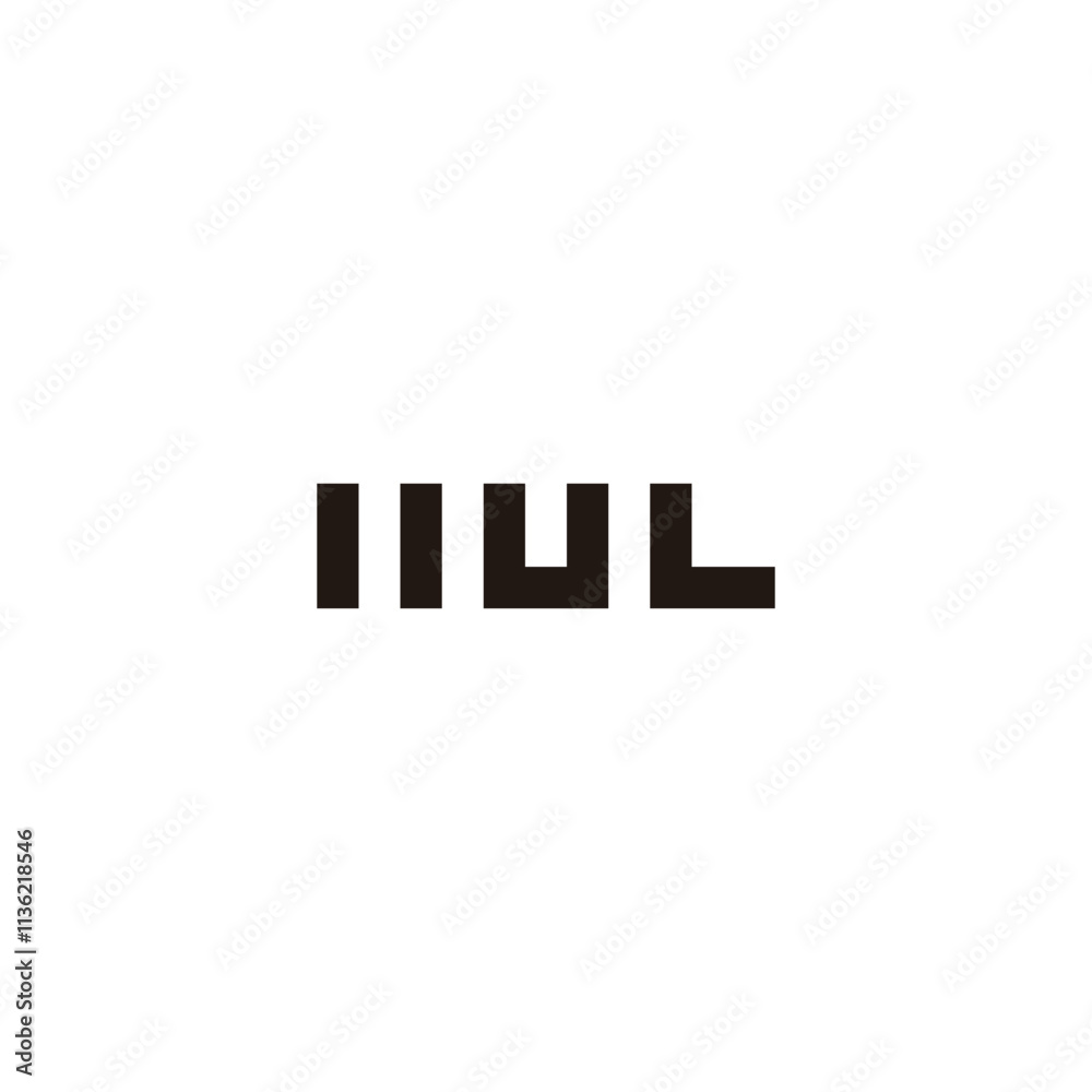 Letter m u L square geometric symbol simple logo vector Letter m u L square geometric symbol simple logo vector