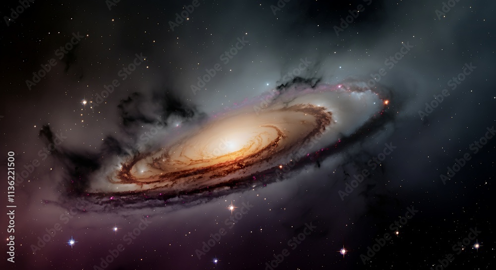 A dark galaxy filled with stars and nebulas, with swirling shades of black, gray, and deep purple. A dark galaxy filled with stars and nebulas, with swirling shades of black, gray, and deep purple.