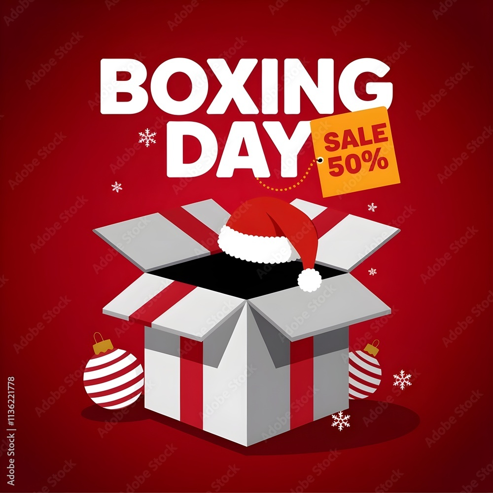 Fototapeta premium Celebration of Boxing Day with colorful wrapped gifts in a festive setting. Generative AI