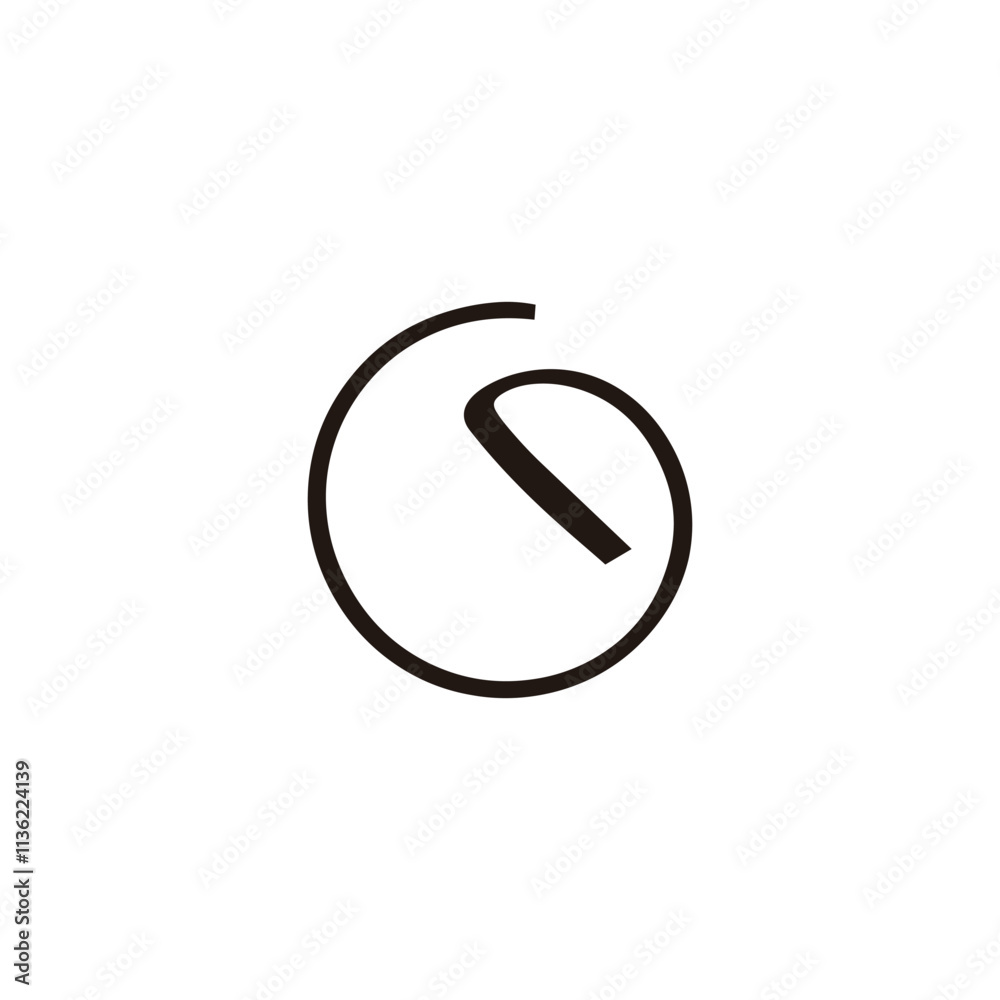 Letter G circle line geometric symbol simple logo vector Letter G circle line geometric symbol simple logo vector