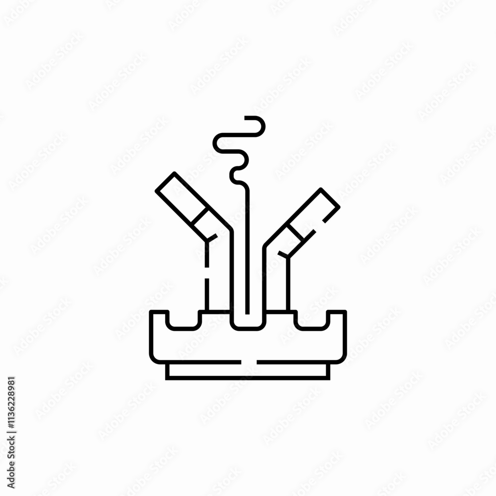 cigarettes ash tray icon sign vector cigarettes ash tray icon sign vector