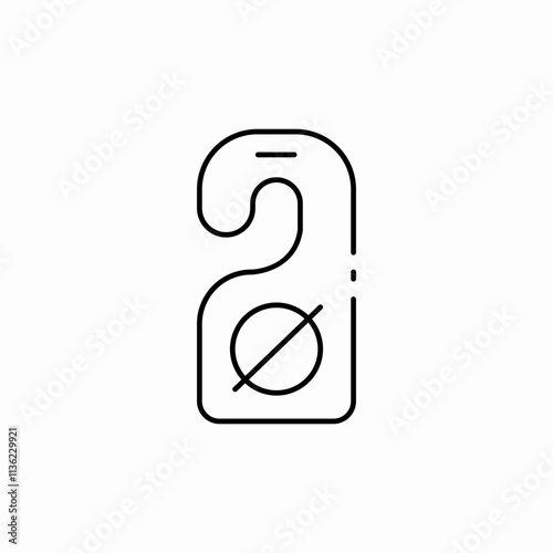 do not disturb door handle icon sign vector