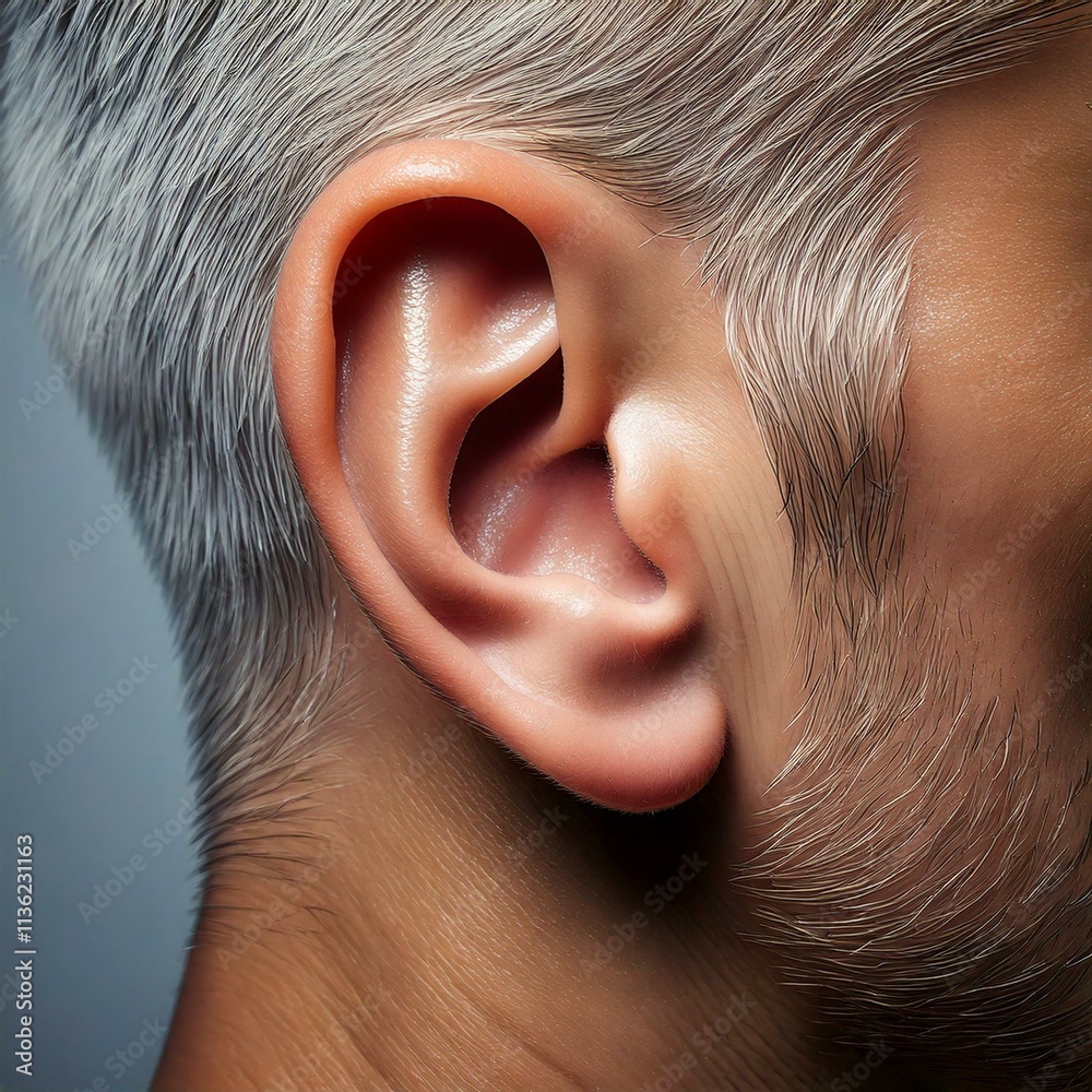 human ear close-up