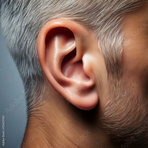 Obraz na płótnie human ear close-up w salonie