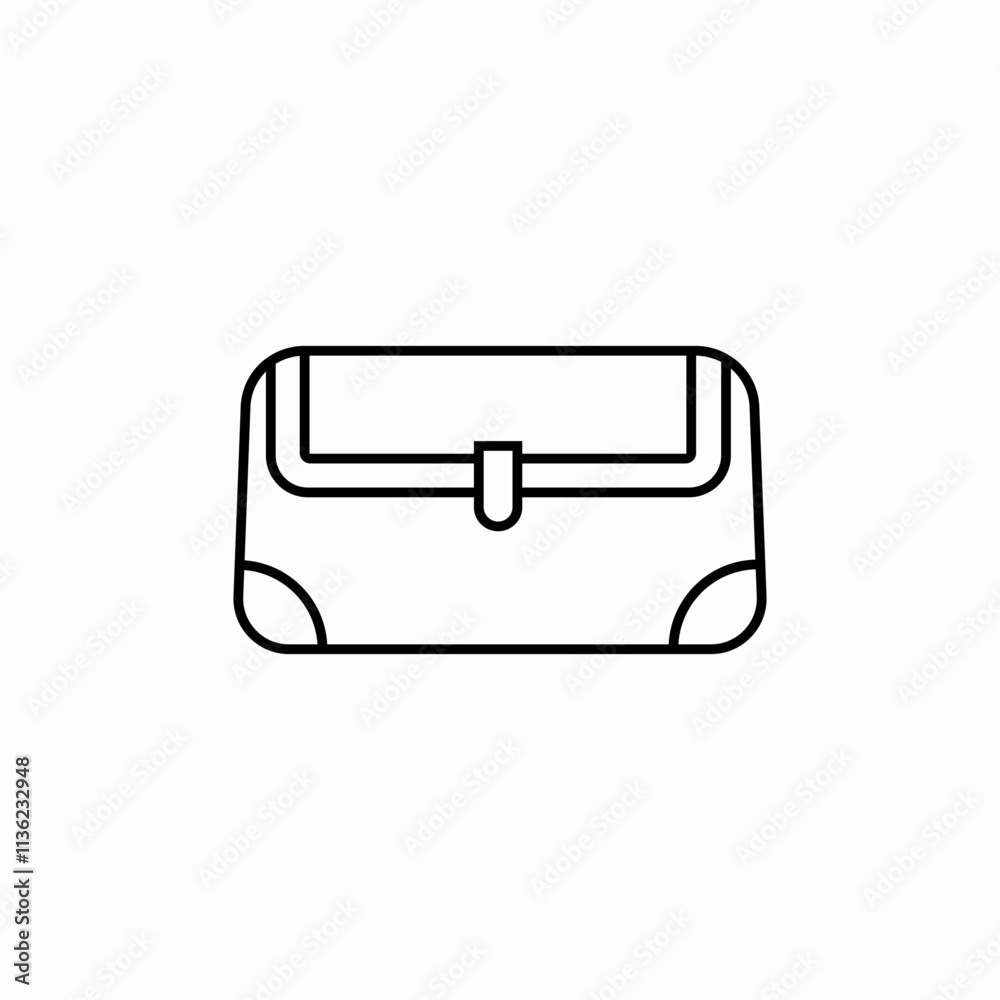 Fototapeta premium purse clutch fashion icon sign vector