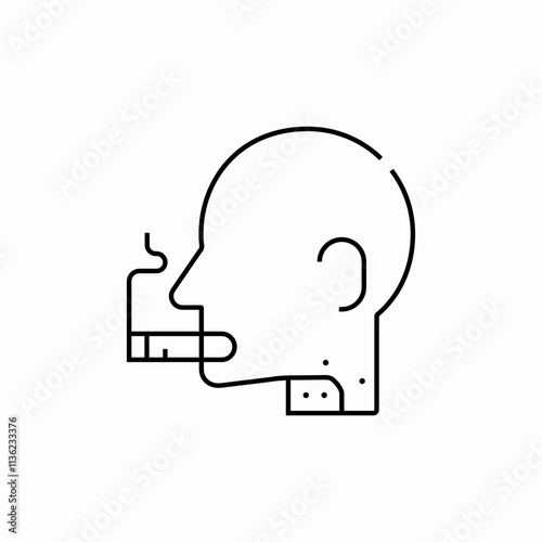 smoking disease icon sign vector