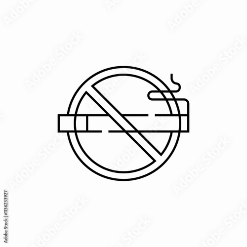 smoking prohibited icon sign vector