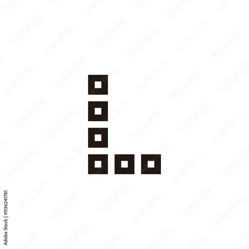 Letters o, letter L squares geometric symbol simple logo vector Letters o, letter L squares geometric symbol simple logo vector