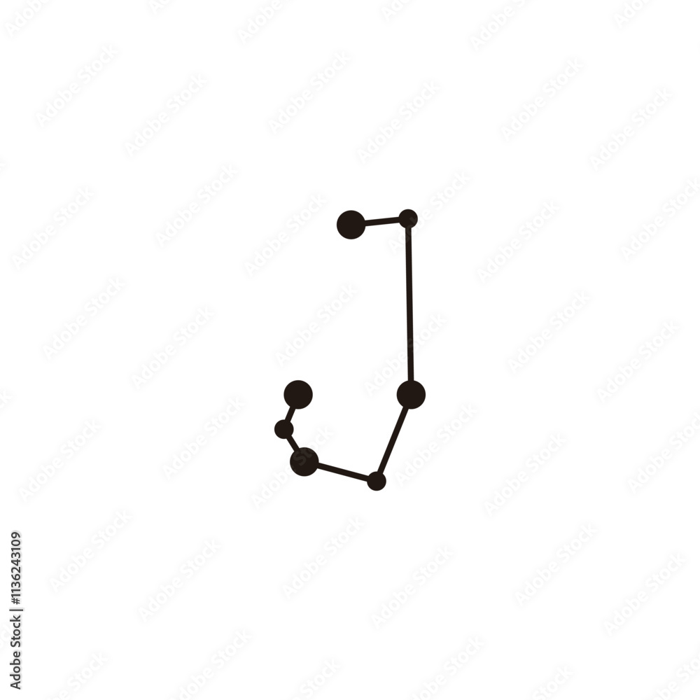 Letter J molecules, technology, science geometric symbol simple logo vector Letter J molecules, technology, science geometric symbol simple logo vector