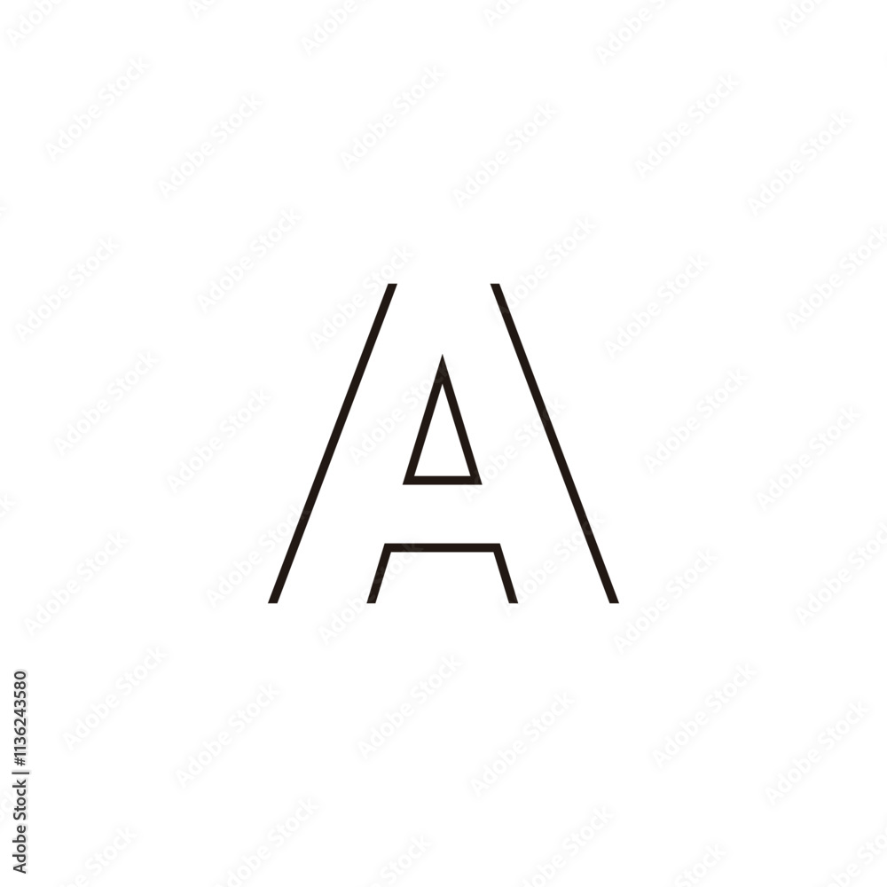 Letter A lines geometric symbol simple logo vector Letter A lines geometric symbol simple logo vector