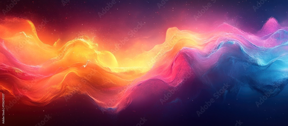 Obraz premium Abstract Cosmic Landscape with Vibrant Colors