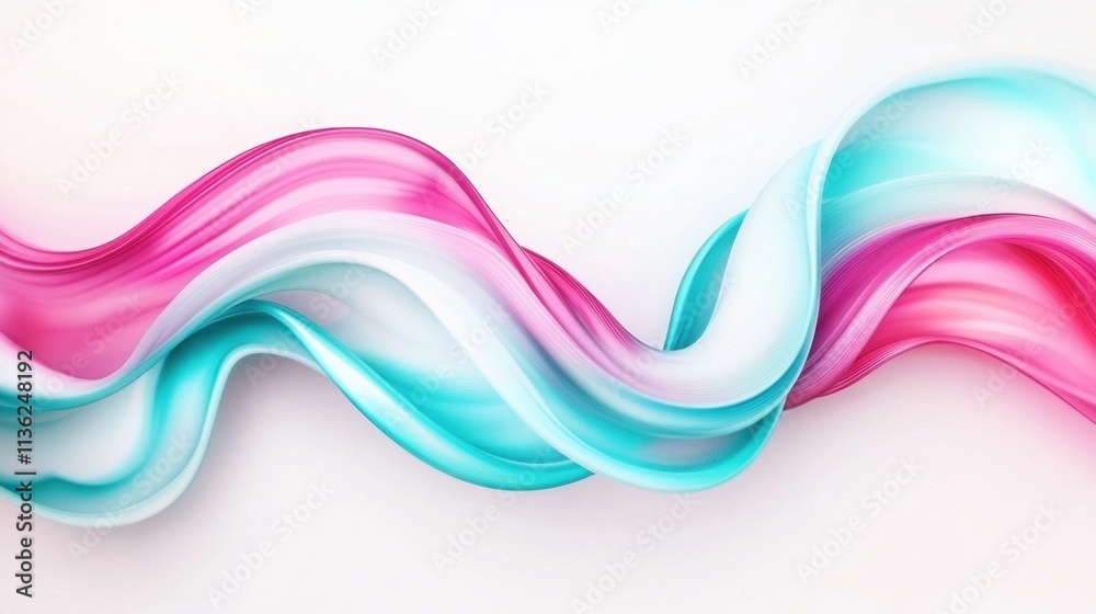 Abstract Fluid Waves an aesthetic background featuring flowing, fluid wave patterns in vibrant turquoise, magenta, and white with a glossy, Abstract Fluid Waves an aesthetic background featuring flowing, fluid wave patterns in vibrant turquoise, magenta, and white with a glossy,