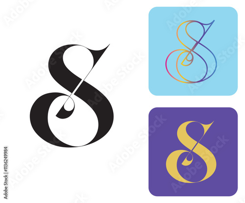 Initial S Logo, S Logo, S Monogram,  Letter S Logo, Creative Icon, Modern, Vector