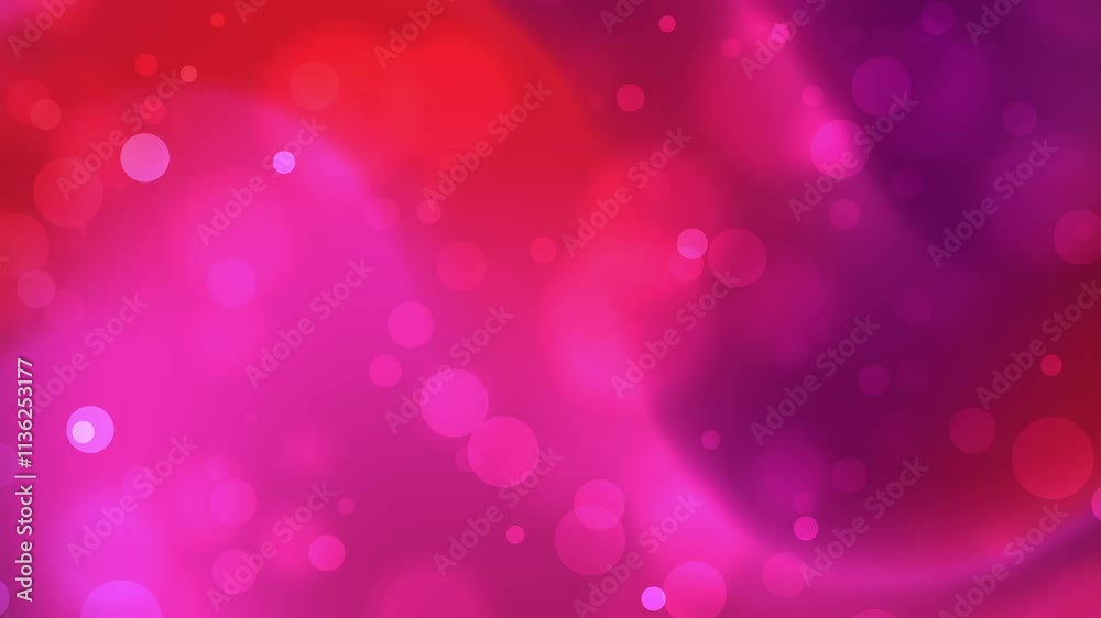 Vibrant Abstract Background with Red and Pink Bokeh Circles for Design