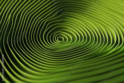 Abstract Green Spiral Vortex: Concentric Rings of Nature Inspired Design photo