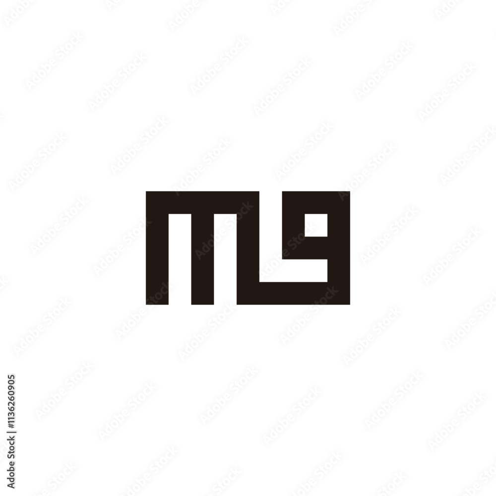 Letter M, L and g square geometric symbol simple logo vector Letter M, L and g square geometric symbol simple logo vector