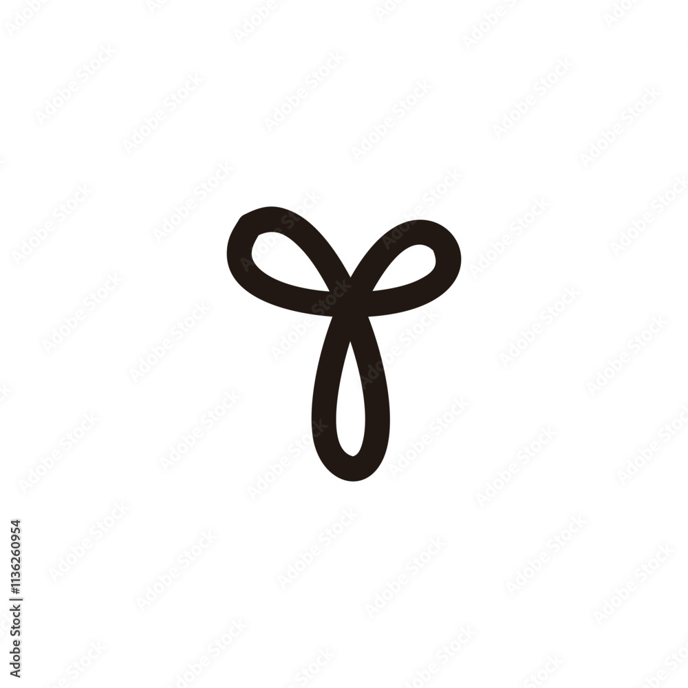 Letter Y rope geometric symbol simple logo vector Letter Y rope geometric symbol simple logo vector