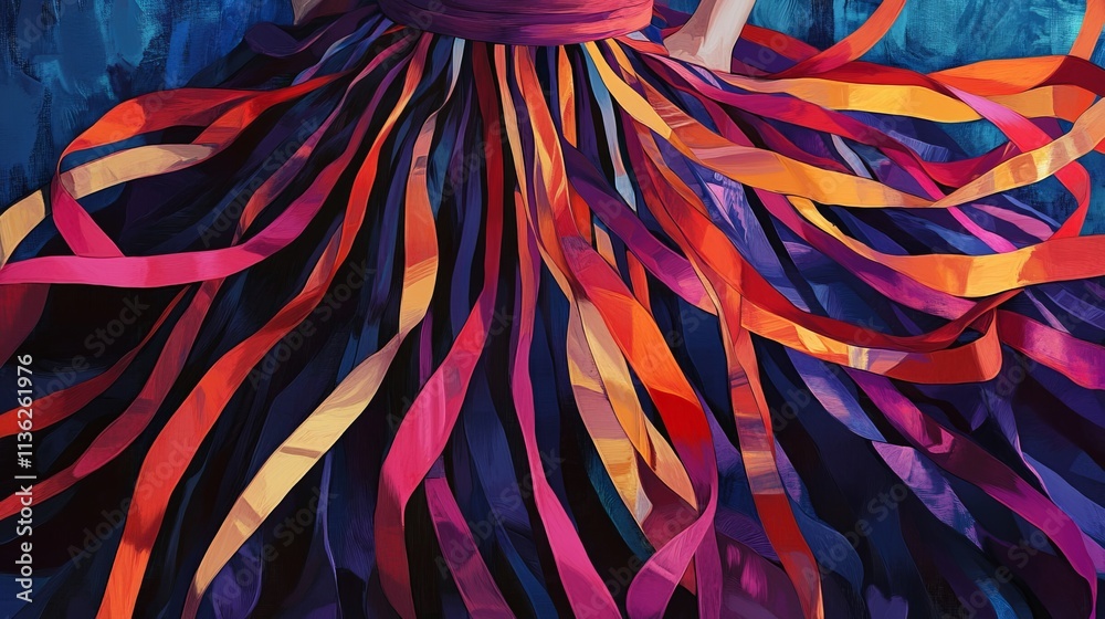 Obraz premium National Ribbon Skirt Day Concept