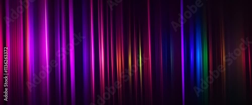 A vibrant streak of light in rainbow colors moves dynamically across a dark background 4K