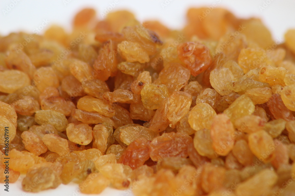 Close Up of Yellow Raisins Close Up of Yellow Raisins