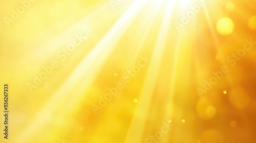 Sunny and bright yellow hot background. Abstract yellow-orange background with sun rays photo