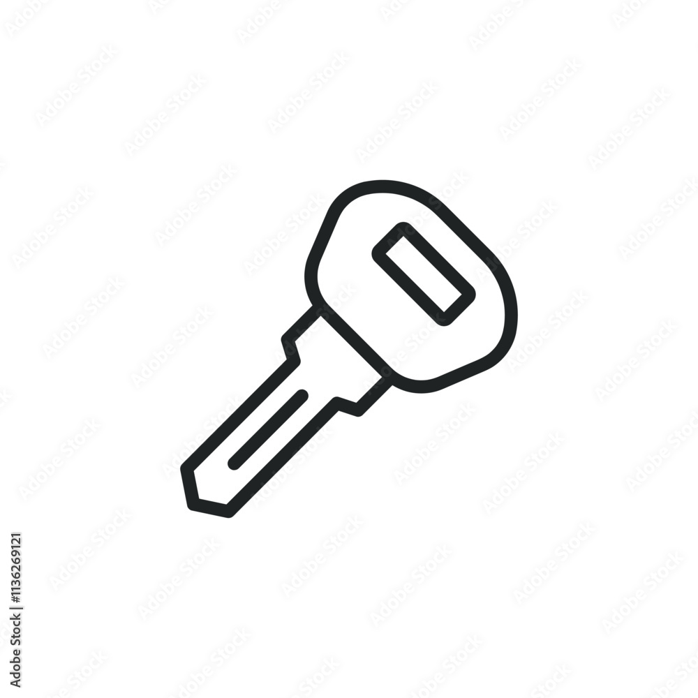 Key thin line icons. Editable stroke and Perfect pixel on transparent background Key thin line icons. Editable stroke and Perfect pixel on transparent background