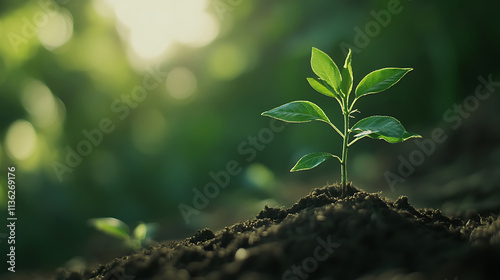 Young plant in the garden